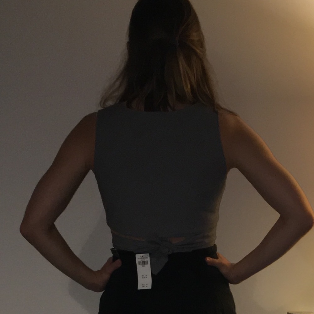Check pattern crop wrap top - Picture 4 of 5